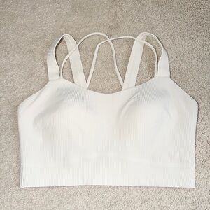 Lululemon Like a Cloud Ribbed Longline Bra, D/DD Cup Bone Cream $68